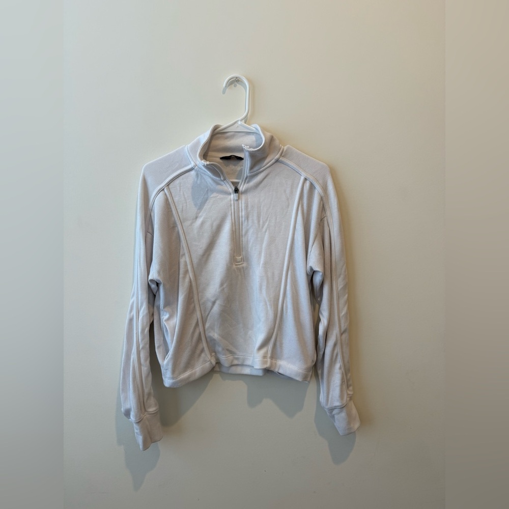 Danskin White Zip Pullover